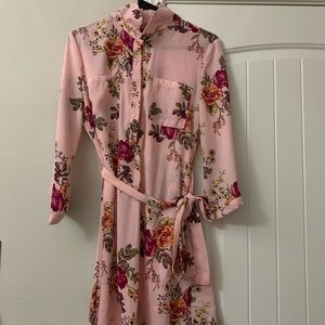 button down floral dress